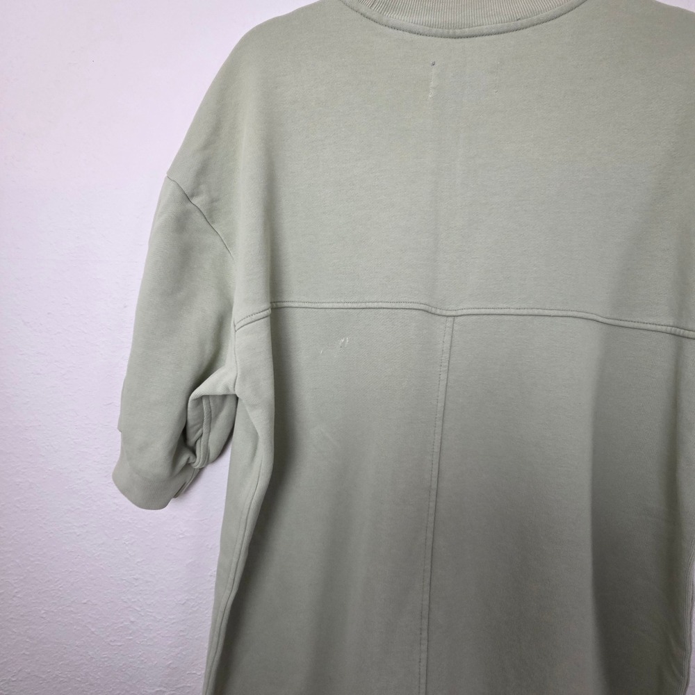 Everlane Sage Green Organic Cotton Sweatshirt T-Shirt Dress Women Small - Picture 10 of 11